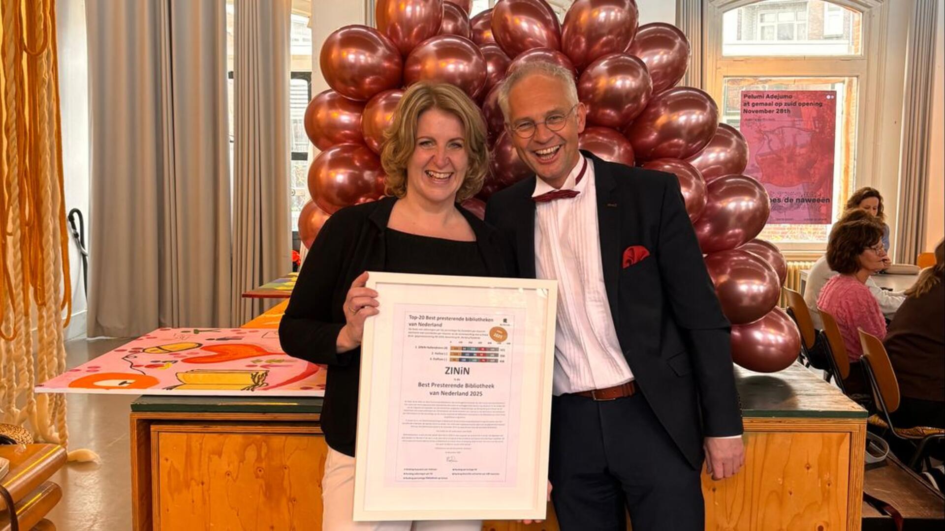 ZINiN Beste bieb van Nederland. © ZINiN Bibliotheek