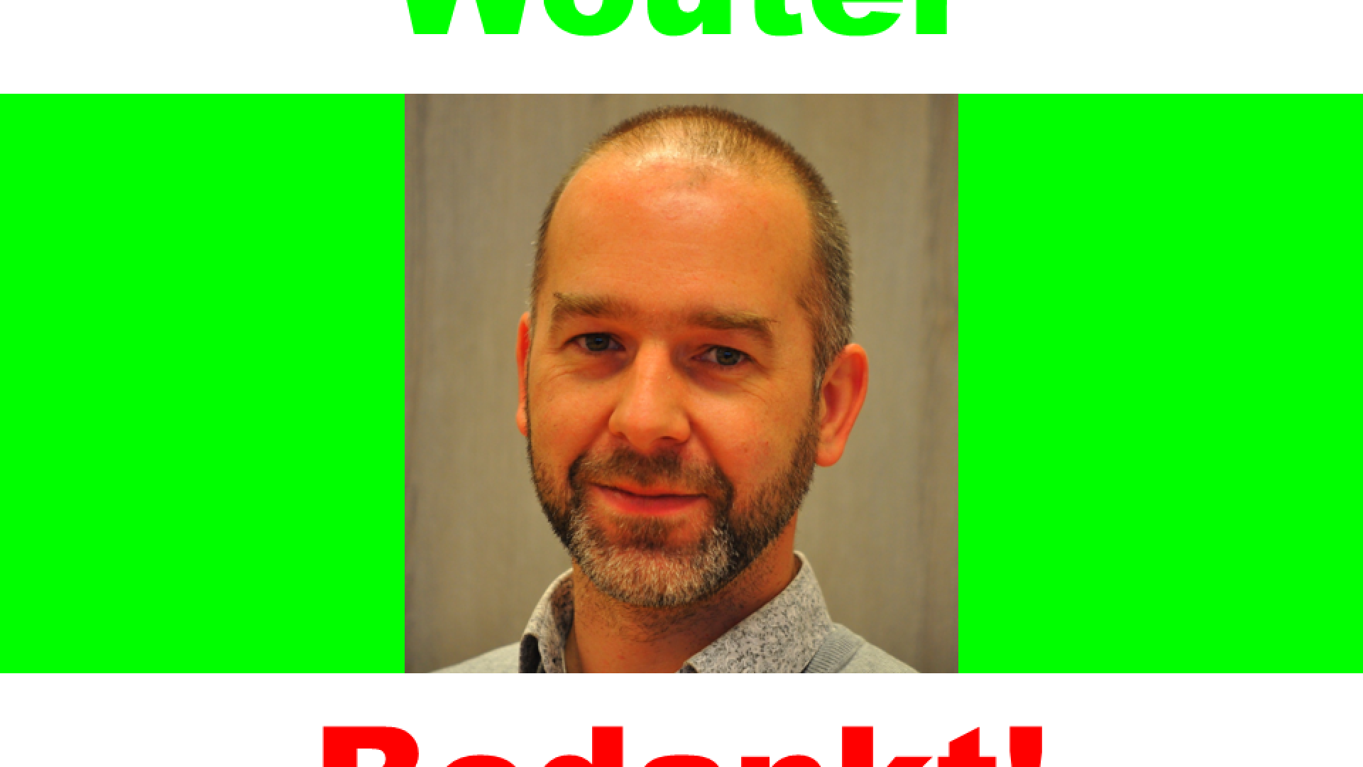Wouter bedankt!